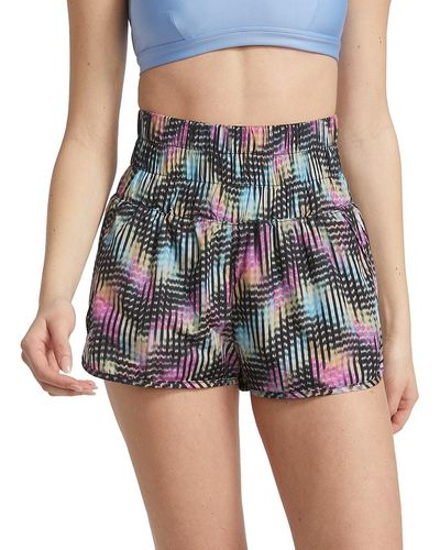 Free People The Way Home Printed Shell Running Shorts - Multicolour