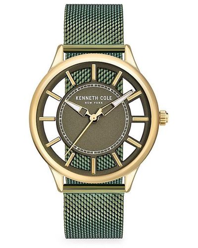 Kenneth Cole Transparency 35mm Stainless Steel Mesh Bracelet Watch - Green