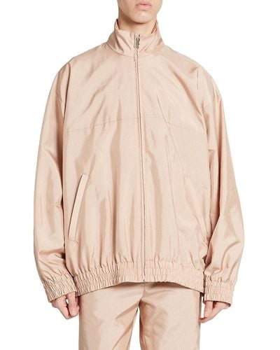 Valentino Solid Oversized Jacket - Natural