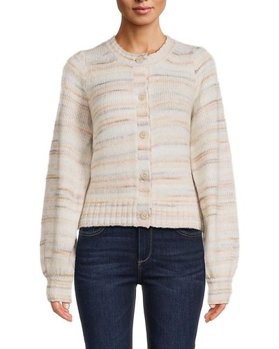 French Connection Maly Space Dye Cardigan - White