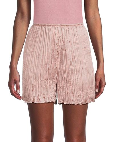 Vince High Rise Crinkle Shorts - Pink