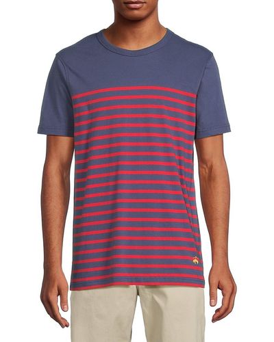 Brooks Brothers Mariner Striped Tee - Purple