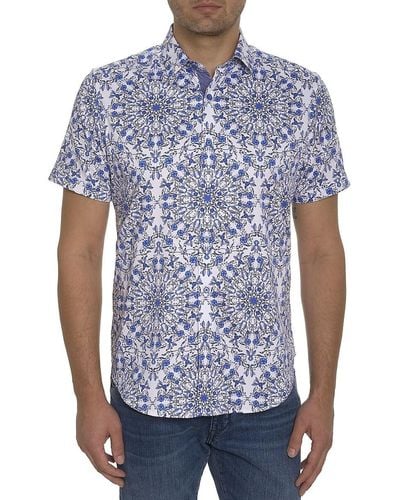 Robert Graham Andaz Classic Fit Print Shirt - Blue