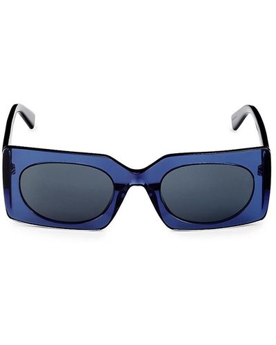 Sportmax 51mm Rectangle Sunglasses - Blue