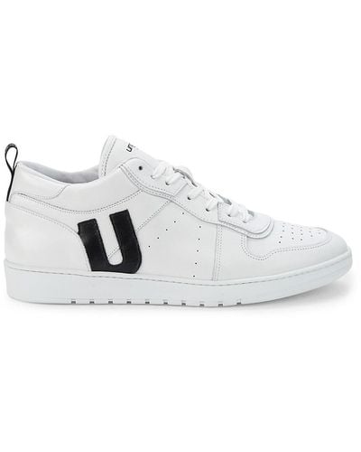 Emanuel Ungaro Perforated Leather Sneakers - White