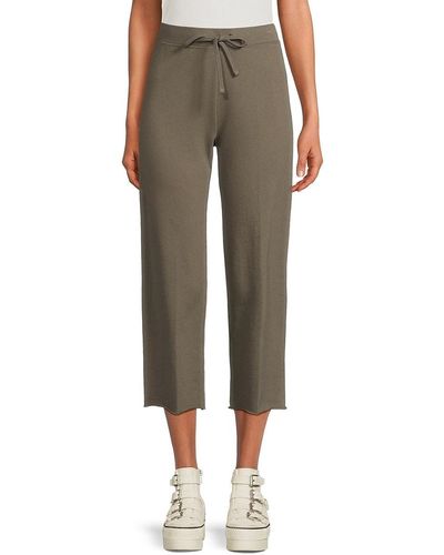 James Perse Drawstring Cropped Sweatpants - Green