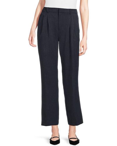 Saks Fifth Avenue Saks Fifth Avenue Fifth Avenue Stretch Pleated Pants - Blue