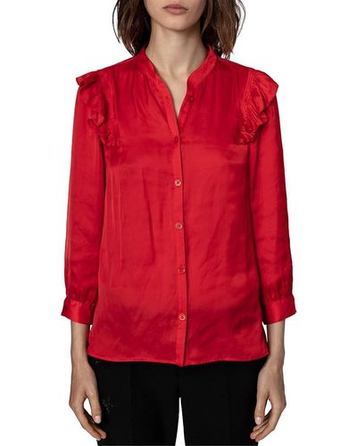 Zadig & Voltaire Tygg Satin Shirt - Red