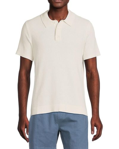 Onia Textured Knit Polo Shirt - White