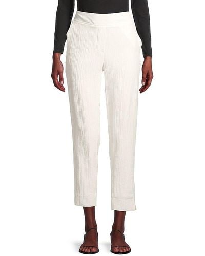 Calvin Klein Crinkled Cropped Trousers - White
