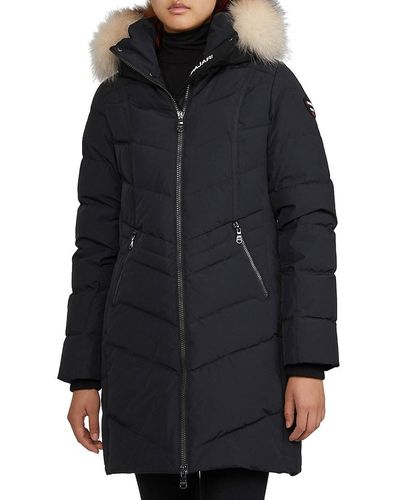 Pajar Faux Fur Trim Puffer Coat - Black