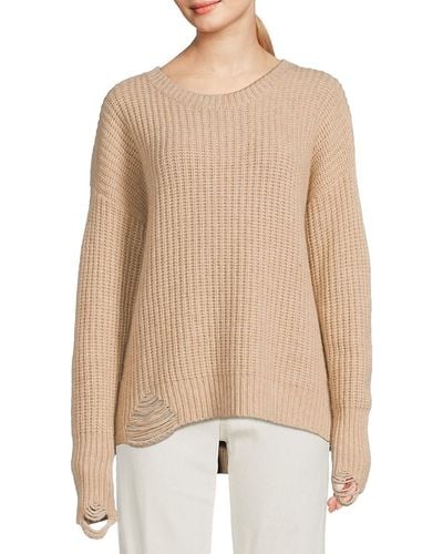 NSF Ross Chunky Ribbed Wool Blend Sweater - Natural