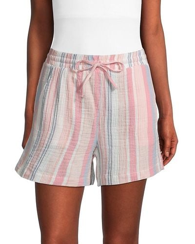 C&C California Cotton Gauze Drawstring Shorts - Multicolor