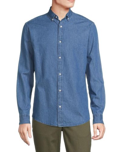 JACK & JONES Men Printed Casual Blue Shirt - Buy JACK & JONES Men Printed  Casual Blue Shirt Online at Best Prices in India