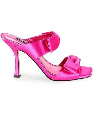 Nine West Yolo Satin Stiletto Heel Sandals - Pink
