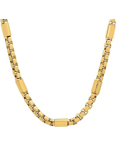 Anthony Jacobs 18k Plated Bar Necklace - Metallic