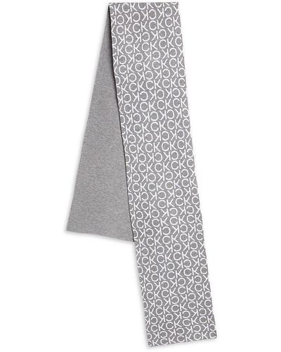 Calvin Klein Logo Wrap Around Scarf - Gray