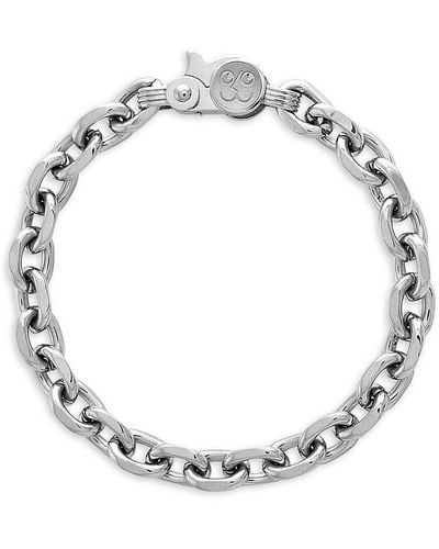 Esquire Stainless Steel Link Chain Bracelet - Metallic