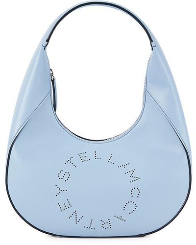 Stella McCartney Linea Logo Vegan Leather Shoulder Bag - Blue