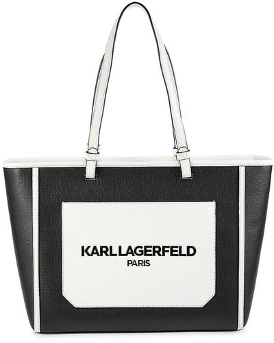 Karl Lagerfeld Maybelle Logo Tote - White