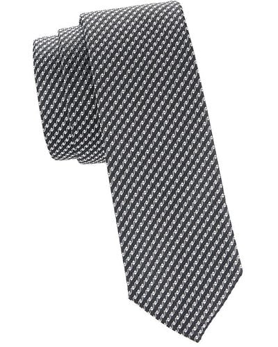 BOSS Geometric Silk Blend Tie - Black