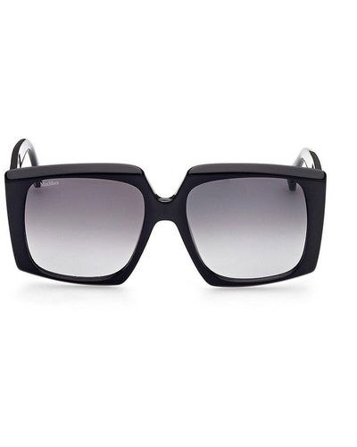 Max Mara 56mm Geometric Sunglasses - Blue