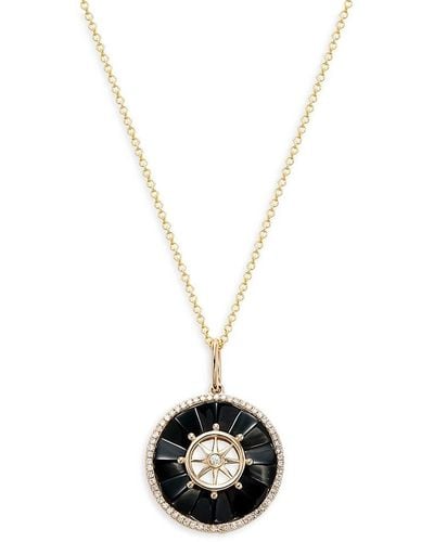 Effy 14K, & Diamond Pendant Necklace - White