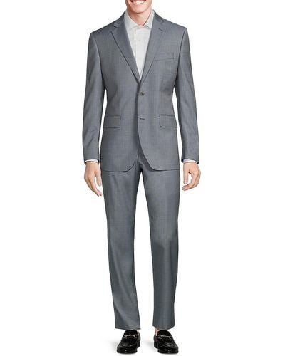 Saks Fifth Avenue Modern Fit Wool Suit - Grey