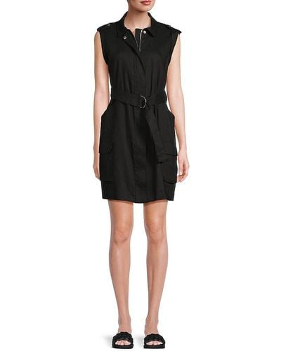 Calvin Klein Belted Vest Dress - Black