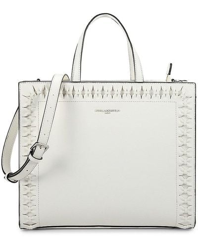 Karl Lagerfeld Nouveau Leather Two Way Tote - Gray