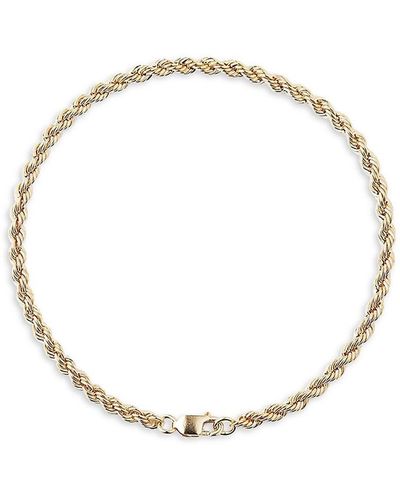 Luv Aj 14k Goldplated Rope Chain Bracelet - White
