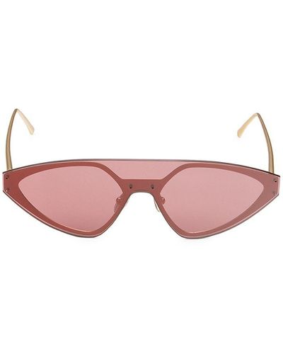 Sportmax 62mm Reverse Cat Eye Shield Sunglasses - Pink