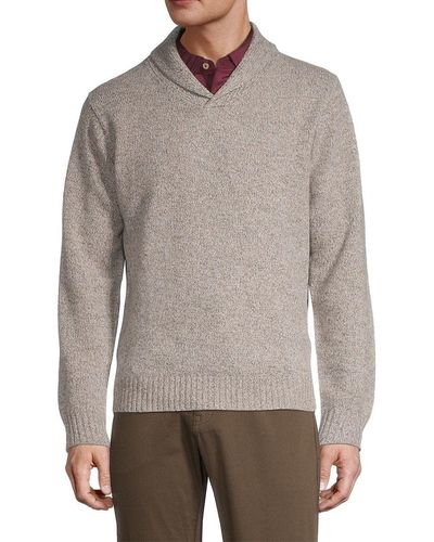 Peter Millar Crown Shawl Collar Sweater - Gray