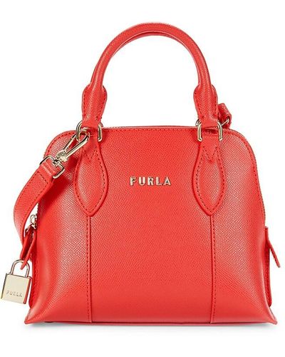Furla Leather Top Handle Bag - Red
