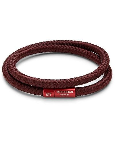 Tateossian Braided Cord Double Wrap Bracelet - Brown