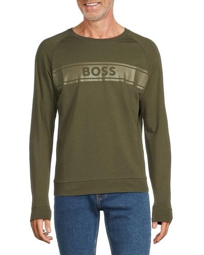 BOSS Authentic Logo Graphic Sweatshirt - Green