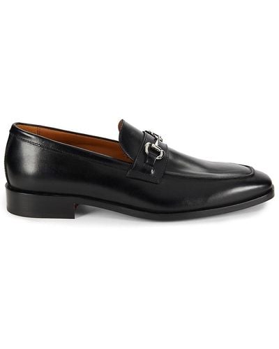 Saks Fifth Avenue Leather Bit Loafers - Black