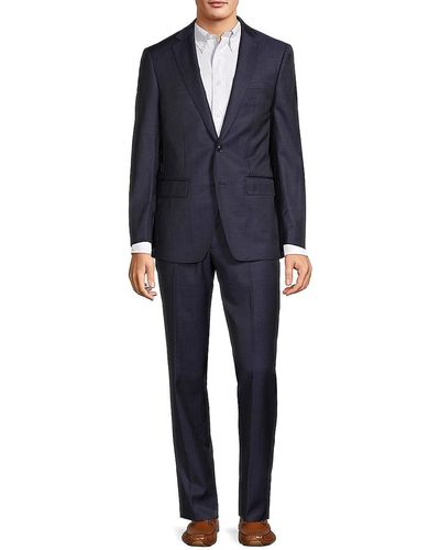 Calvin Klein Slim Fit Wool Blend Suit - Blue