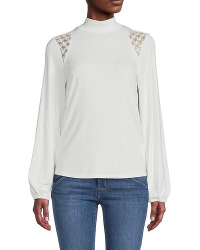 Laundry by Shelli Segal 'Long Sleeves Knit Top - White