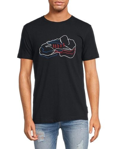 French Connection Sneaker Embroidery Tee - Black