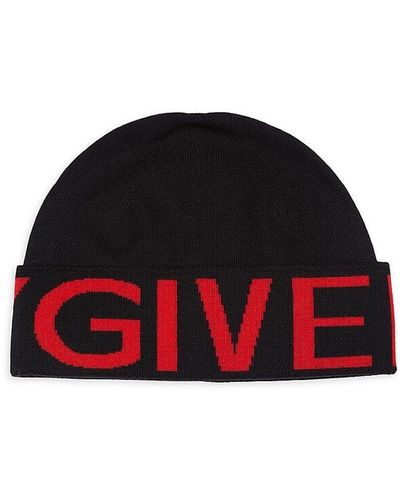 Givenchy Logo Wool Beanie - Red