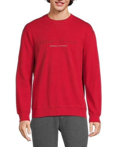 Brunello Cucinelli 'Logo Sweatshirt - Red