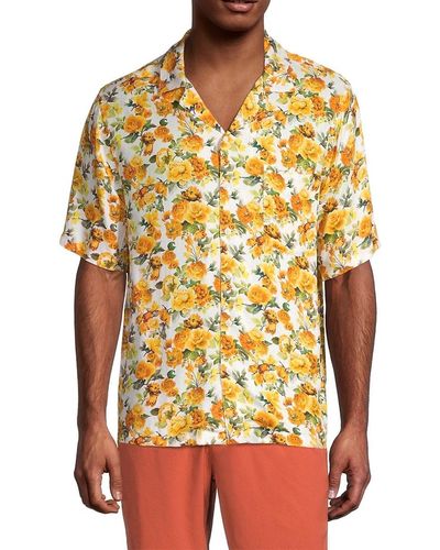 Onia Floral Camp Shirt - Yellow