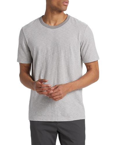 Theory Essential Striped Tee - Grey