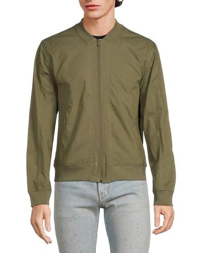 Kenneth Cole Solid Bomber Jacket - Green