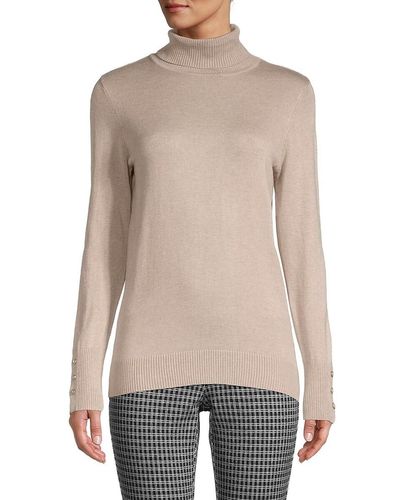 Joseph A Turtleneck Jumper - Natural