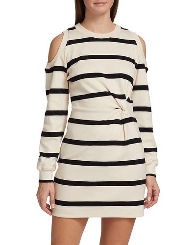 Tanya Taylor Shirley Striped Mini Dress - Natural