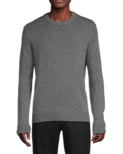 Zadig & Voltaire Liam Heathered Wool & Cashmere Sweater - Grey