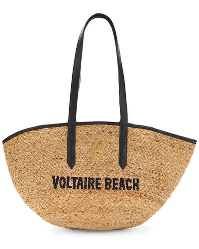 Zv Tote Bag - Zadig & Voltaire - Flash - Raphia