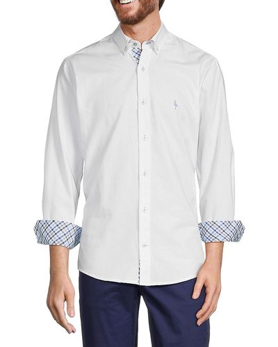 Tailorbyrd 'Solid Button Down Collar Shirt - White